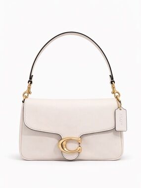 NWOT Coach Tabby 26 in  Chalk Leather Shoulder Bag with Gold Hardware